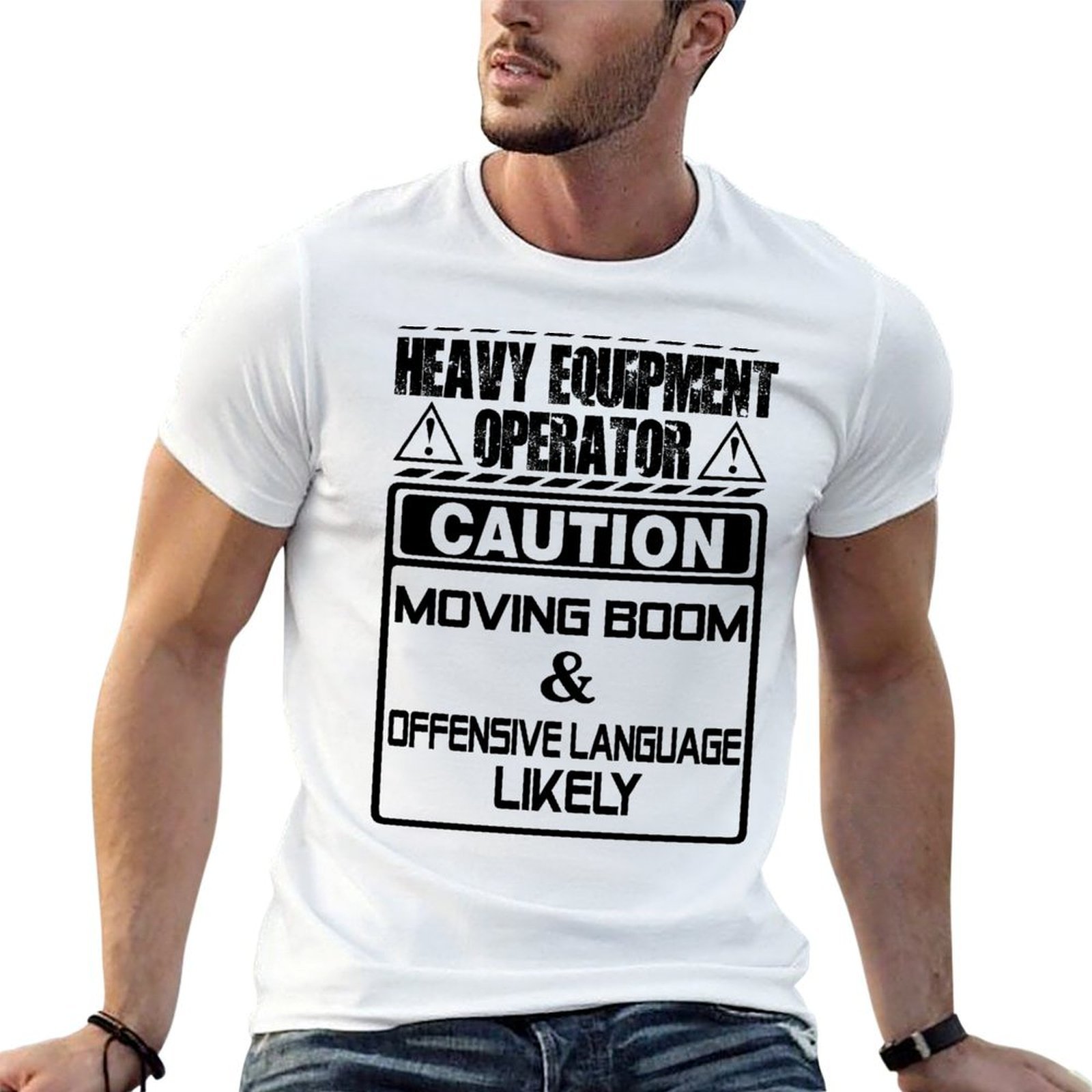 Heavy Equipment Vector - Фоновый вектор оператора тяжелой техники, футболка