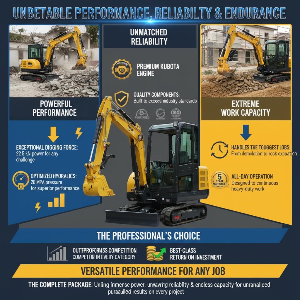 3,5-тонный мини-экскаватор с д – обзор и цена Tractor Backhoe