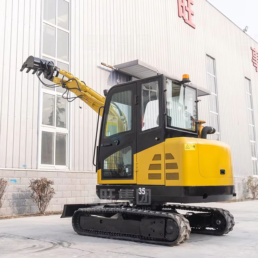 3,5-тонный мини-экскаватор на  – обзор и цена Tractor Backhoe